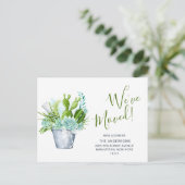 Cute Waterverf Cactus Moving Announcement Briefkaart (Staand voorkant)