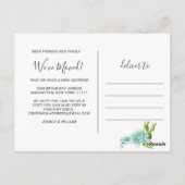 Cute Waterverf Cactus Moving Announcement Briefkaart (Achterkant)