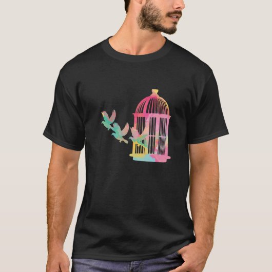 Cute Waterverf Cage T-shirt (Voorkant)