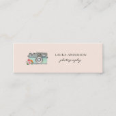 Cute  waterverf camera mini visitekaartje (Voorkant)