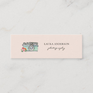 Cute  waterverf camera mini visitekaartje