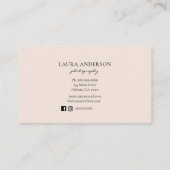 Cute  waterverf camera visitekaartje (Achterkant)