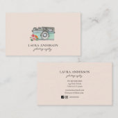 Cute  waterverf camera visitekaartje (Voorkant / Achterkant)