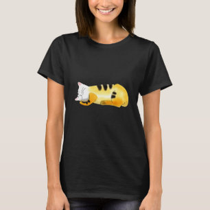 Cute Waterverf Cat Art Cool Novelty T-shirt