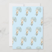 Cute Waterverf Cat Baby shower by Mail Kaart (Achterkant)