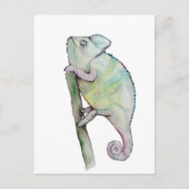 Cute waterverf chameleon briefkaart (Voorkant)