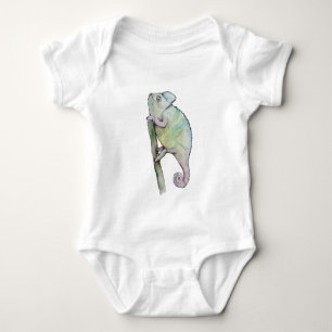 Cute waterverf chameleon romper