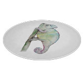 Cute waterverf chameleon snijplank (Hoek)