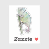 Cute waterverf chameleon sticker (Vel)