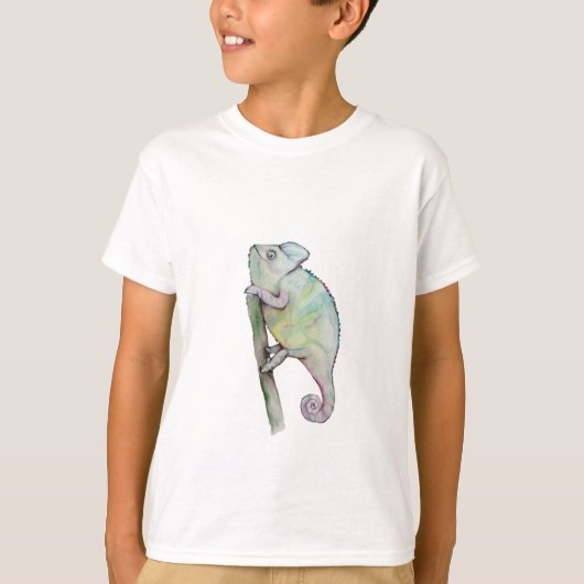 Cute waterverf chameleon t-shirt (Voorkant)
