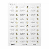 Cute Waterverf Chickadee Bird Pine Tree Etiket (Full Sheet)