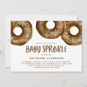 Cute Waterverf Chocolate Donuts Baby Sprinkle Kaart (Voorkant)