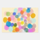 Cute Waterverf Confetti Circle Stippen Pattern Inpakpapier Vel (Voorkant 3)