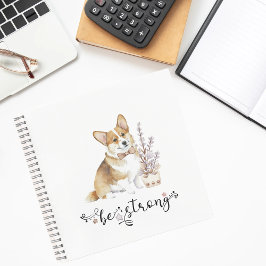 Cute Waterverf Corgi is een sterke kalligrafie Notitieboek