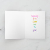 Cute Waterverf Corgis "Sending Love" Kaart (Binnen)