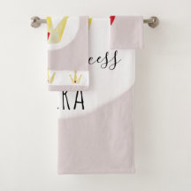 Cute Waterverf Crown Baby Girl Prinses met naam