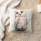 Cute Waterverf Cute Owl Woodland Kussen (Deken)