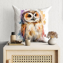 Cute Waterverf Cute Owl Woodland