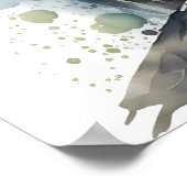 Cute Waterverf Cute Owl Woodland Nursery Poster (Hoek)