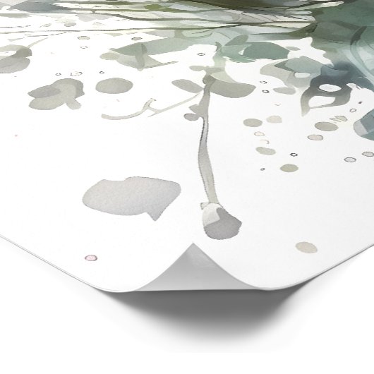 Cute Waterverf Cute Owl Woodland Nursery Poster (Hoek)