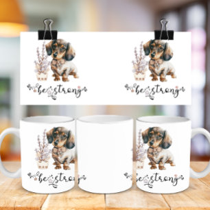 Cute Waterverf dachshund is een sterke kalligrafie Koffiemok