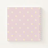 Cute Waterverf Daisy Pattern Roze Spiral Notebook Notitieboek (Achterkant)
