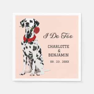 Cute Waterverf Dalmatian Dog Wedding Servet