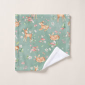 Cute Waterverf Deer Patroon Bad Handdoek (Wasdoekje)