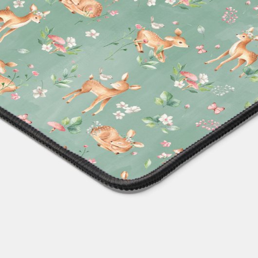 Cute Waterverf Deer Patroon Bureaumat (Hoek)