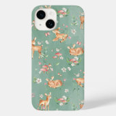 Cute Waterverf Deer Patroon Case-Mate iPhone Case (Achterkant)