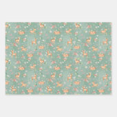 Cute Waterverf Deer Patroon Inpakpapier Vel (Voorkant)