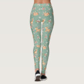 Cute Waterverf Deer Patroon Leggings (Achterkant)