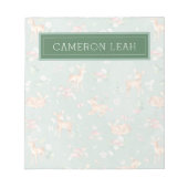 Cute Waterverf Deer Patroon Notitieblok (Voorkant)