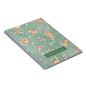 Cute Waterverf Deer Patroon Notitieboek (Rechterzijde)