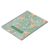 Cute Waterverf Deer Patroon Notitieboek (Linkerzijde)