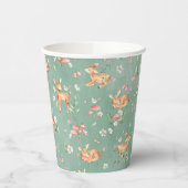 Cute Waterverf Deer Patroon Papieren Bekers (Links)