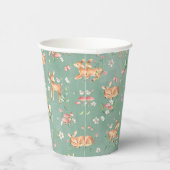 Cute Waterverf Deer Patroon Papieren Bekers (Rechts)