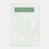 Cute Waterverf Deer Patroon Post-it® Notes (Voorkant)