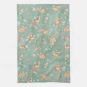 Cute Waterverf Deer Patroon Theedoek (Verticaal)