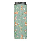 Cute Waterverf Deer Patroon Thermosbeker (Achterkant)