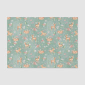 Cute Waterverf Deer Patroon Tissuepapier (Voorkant)