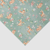 Cute Waterverf Deer Patroon Tissuepapier (Detail)