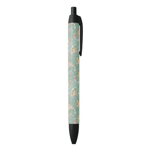 Cute Waterverf Deer Patroon Zwarte Inkt Pen (Achterkant (Verticaal))