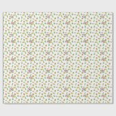 Cute Waterverf Dinosaur Animal Pattern Birthday Cadeaupapier (Vlak)