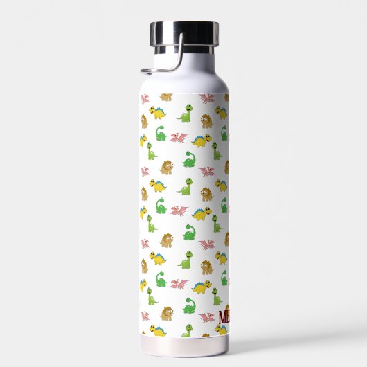 Cute Waterverf Dinosaur Animal Pattern Waterfles (Rechts)
