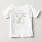 Cute Waterverf Dinosaur Birthday Boy Personalized (Voorkant)