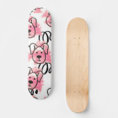 Cute Waterverf Dog Pattern Persoonlijk Skateboard (Voorkant)