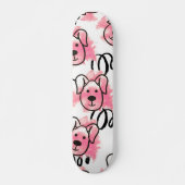 Cute Waterverf Dog Pattern Persoonlijk Skateboard (Voorkant)