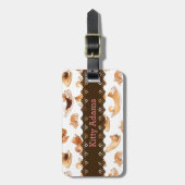 Cute Waterverf Dogs Illustrated Pattern Bagagelabel (Voorkant verticaal)