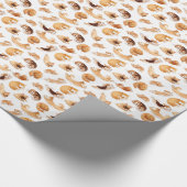 Cute Waterverf Dogs Illustrated Pattern Cadeaupapier (Hoek)